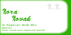 nora novak business card